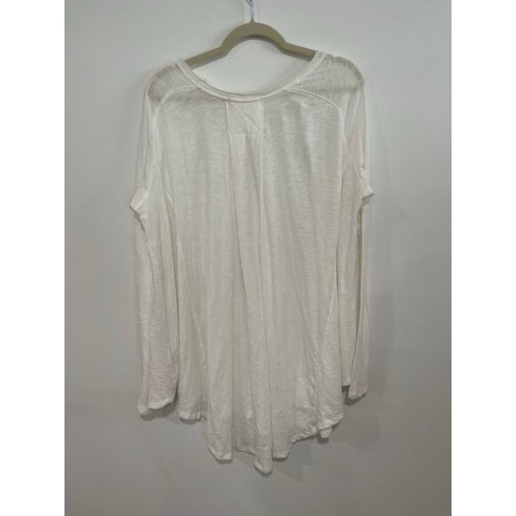 We The Free Free People Aria Trapeze Long Sleeve Top Optic White Size L - Picture 3 of 4